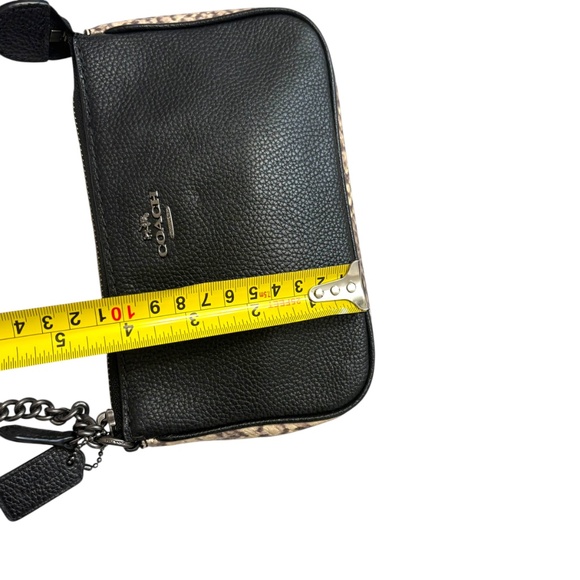 Coach Nolita 19 mini bag purse Black With Faux Snakeskin 57932 - Picture 7 of 12